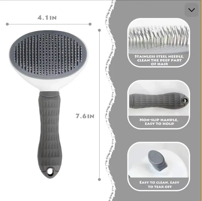 Selbstreinigende Tierhaarbürste – Effektive Fellpflege für Hunde & Katzen