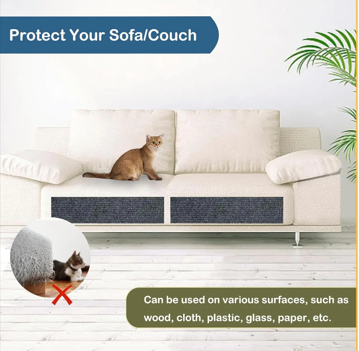 Selbstklebendes Kratzbrett für Katzen – Schutz für Sofa & Wand (zuschneidbar)