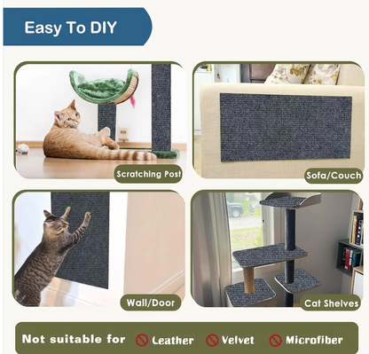 Selbstklebendes Kratzbrett für Katzen – Schutz für Sofa & Wand (zuschneidbar)