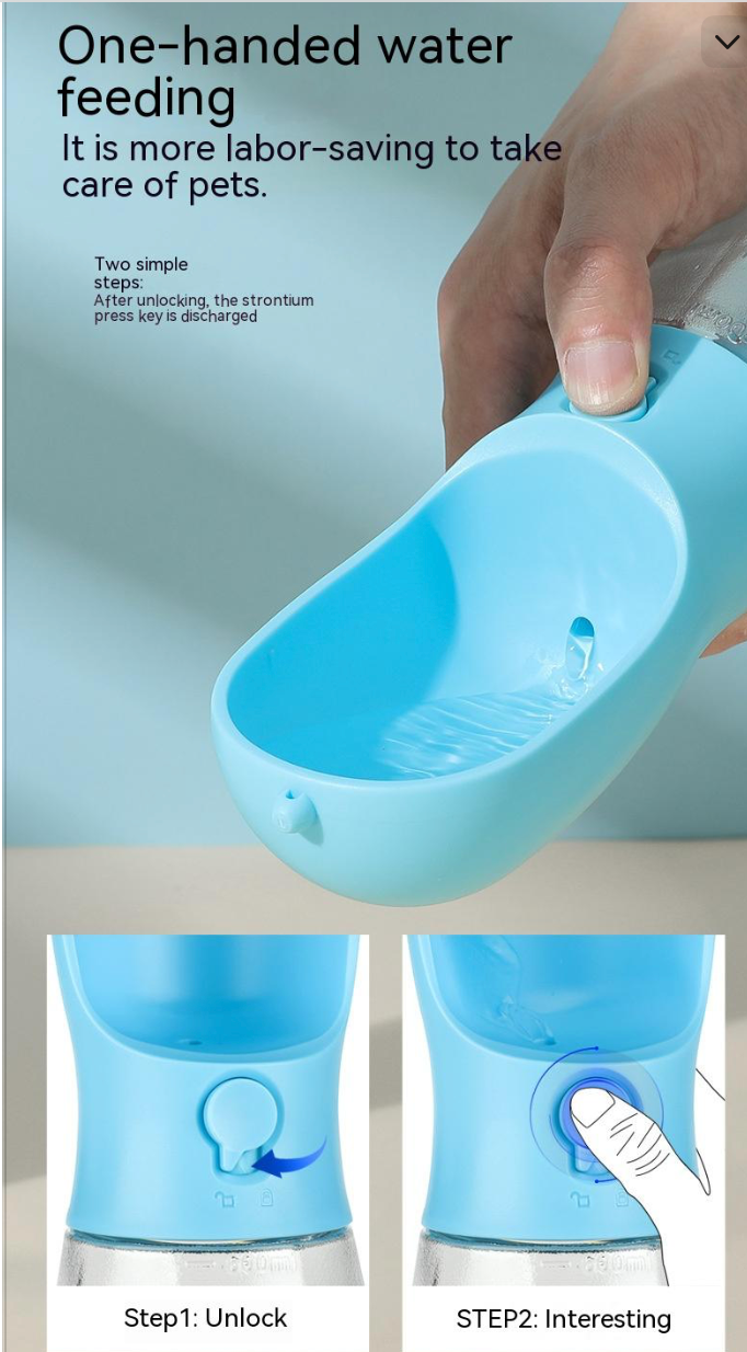 3-in-1 tragbarer Hundenapf – Wasserflasche, Futter & Kotbeutelspender